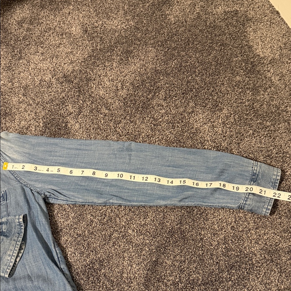 American Eagle Outfitters Light Blue Boyfriend Fit Shirt - Picture 5 of 5